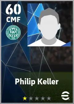 Philip Keller eFootball 2026 player card — 60 OVR CMF