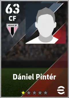 Daniel Pinter eFootball 2026 player card — 63 OVR CF