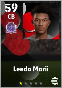 Leedo Morii eFootball 2026 player card — 59 OVR CB