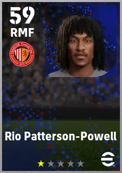 Rio Patterson-Powell eFootball 2026 player card — 59 OVR RMF
