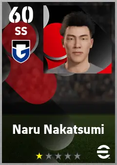 Naru Nakatsumi eFootball 2026 player card — 60 OVR SS