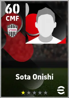 Sota Onishi eFootball 2026 player card — 60 OVR CMF