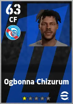 Ogbonna Chizurum eFootball 2026 player card — 63 OVR CF