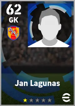 Jan Lagunas eFootball 2026 player card — 62 OVR GK