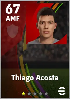 Thiago Acosta eFootball 2026 player card — 67 OVR AMF