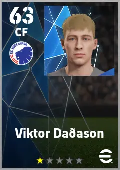 Viktor Dadhason eFootball 2026 player card — 63 OVR CF