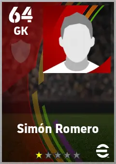 Simon Romero eFootball 2026 player card — 64 OVR GK