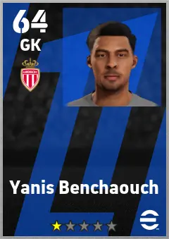 Yanis Benchaouch eFootball 2026 player card — 64 OVR GK