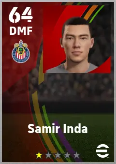 Samir Inda eFootball 2026 player card — 64 OVR DMF