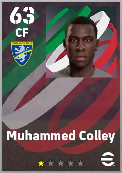 Muhammed Colley eFootball 2026 player card — 63 OVR CF