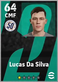 Lucas Da Silva eFootball 2026 player card — 64 OVR CMF