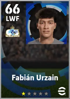 Fabian Urzain eFootball 2026 player card — 66 OVR LWF