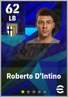 Roberto D Intino eFootball 2026 player card — 62 OVR LB