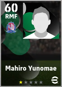 Mahiro Yunomae eFootball 2026 player card — 60 OVR RMF