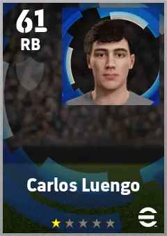 Carlos Luengo eFootball 2026 player card — 61 OVR RB