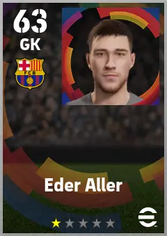 Eder Aller eFootball 2026 player card — 63 OVR GK
