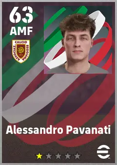 Alessandro Pavanati eFootball 2026 player card — 63 OVR AMF