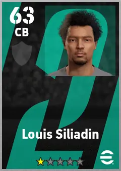 Louis Siliadin eFootball 2026 player card — 63 OVR CB