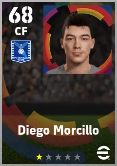 Diego Morcillo eFootball 2026 player card — 68 OVR CF
