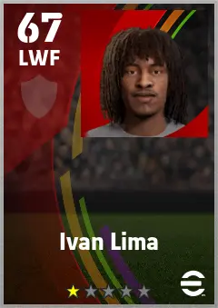 Ivan Lima eFootball 2026 player card — 67 OVR LWF
