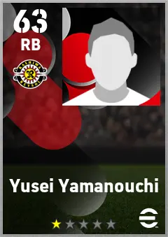 Yusei Yamanouchi eFootball 2026 player card — 63 OVR RB