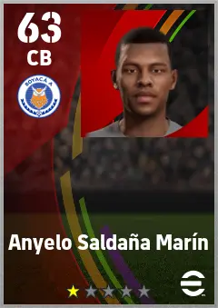 Anyelo Saldana Marin eFootball 2026 player card — 63 OVR CB