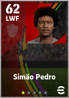 Simao Pedro eFootball 2026 player card — 62 OVR LWF