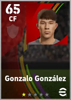 Gonzalo Gonzalez eFootball 2026 player card — 65 OVR CF