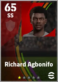Richard Agbonifo eFootball 2026 player card — 65 OVR SS