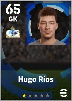 Hugo Rios eFootball 2026 player card — 65 OVR GK