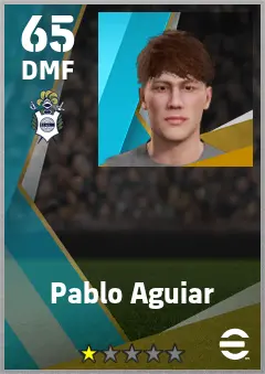 Pablo Aguiar eFootball 2026 player card — 65 OVR DMF