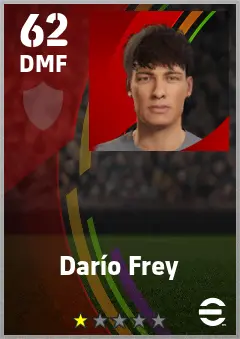 Dario Frey eFootball 2026 player card — 62 OVR DMF