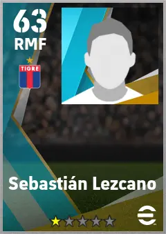 Sebastian Lezcano eFootball 2026 player card — 63 OVR RMF