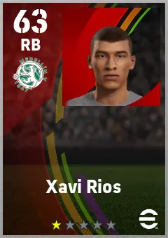 Xavi Rios eFootball 2026 player card — 63 OVR RB