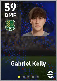 Gabriel Kelly eFootball 2026 player card — 59 OVR DMF