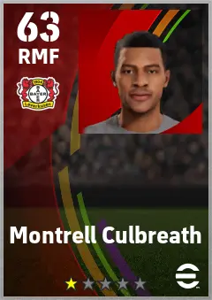 Montrell Culbreath eFootball 2026 player card — 63 OVR RMF