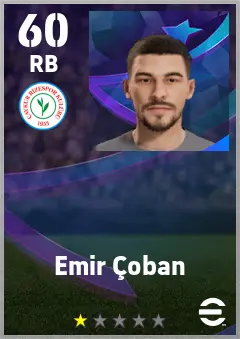 Emir Coban eFootball 2026 player card — 60 OVR RB