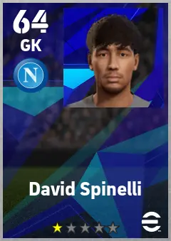 David Spinelli eFootball 2026 player card — 64 OVR GK