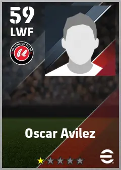 Oscar Avilez eFootball 2026 player card — 59 OVR LWF