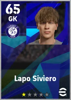 Lapo Siviero eFootball 2026 player card — 65 OVR GK