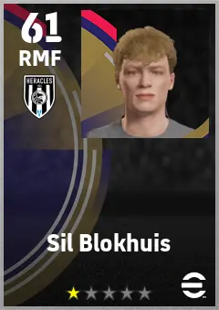 Sil Blokhuis eFootball 2026 player card — 61 OVR RMF
