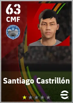Santiago Castrillon eFootball 2026 player card — 63 OVR CMF