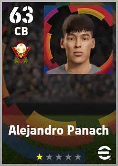 Alejandro Panach eFootball 2026 player card — 63 OVR CB