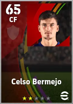 Celso Bermejo eFootball 2026 player card — 65 OVR CF