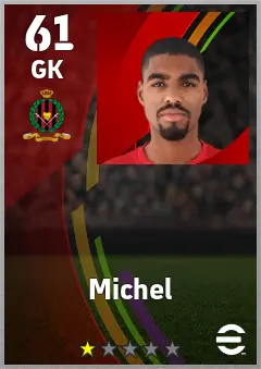 Michel eFootball 2026 player card — 61 OVR GK