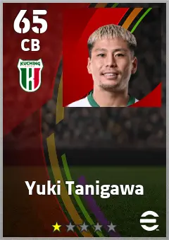 Yuki Tanigawa eFootball 2026 player card — 65 OVR CB