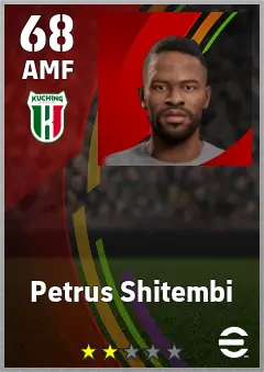 Petrus Shitembi eFootball 2026 player card — 68 OVR AMF