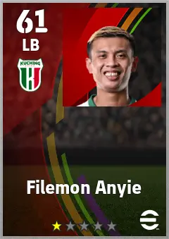 Filemon Anyie eFootball 2026 player card — 61 OVR LB