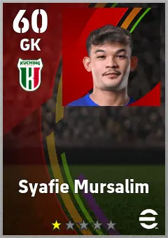 Syafie Mursalim eFootball 2026 player card — 60 OVR GK