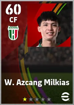 W. Azcang Milkias eFootball 2026 player card — 60 OVR CF